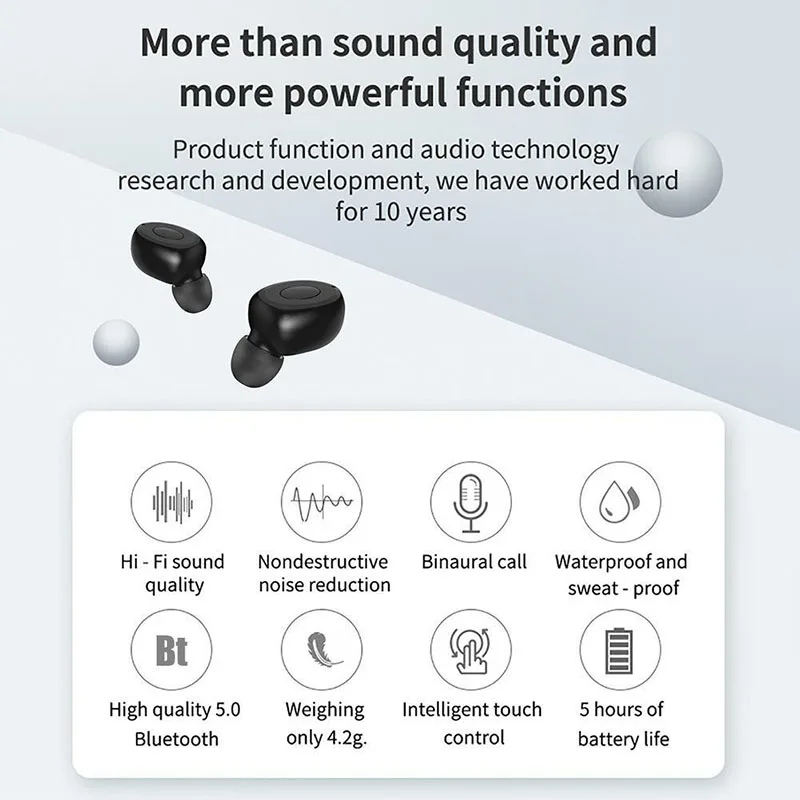 Беспроводные Стерео Наушники Bluetooth 5 0 водонепроницаемые наушники с микрофоном