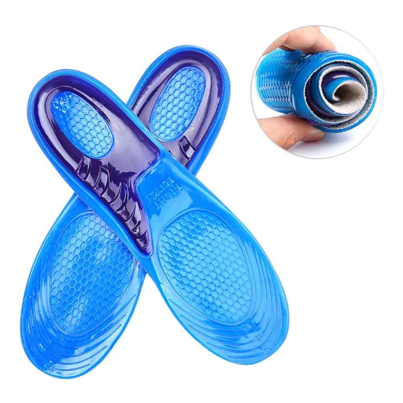 Для мужчин и Для женщин ортопедических Arch Поддержка массажные стельки PU противоскользящим гель мягкий спортивной обуви стельки Pad