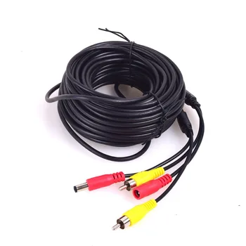 

Car RCA DC Audio Video AV Extension Cable for CCTV Security, Car Truck Bus Trailer Reverse Parking Camera (10 Meters/32 Feet)