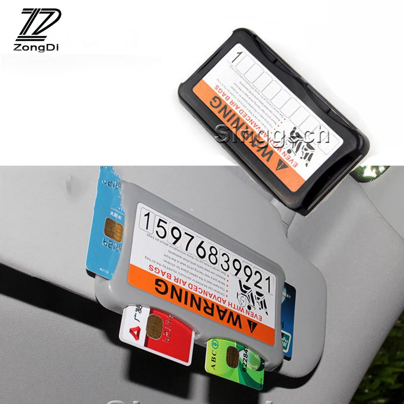 

ZD For Hyundai Tucson Solaris ix35 i30 Suzuki Swift Mitsubish ASX Car Sun Shade Visor Phone Number Parking Card Sticker Clip