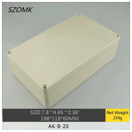 

1 piece, electronics waterproof enclosure 198*118*60mm IP65 IP65 plastic electrical enclosures, IP68 enclosure box