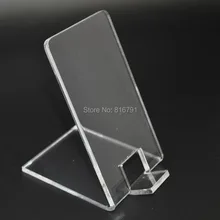 10pcs Clear Acrylic Cell Phone Stands Mobile Phone Display Stands for iphone/Samsung/Huawei or any phone retail support