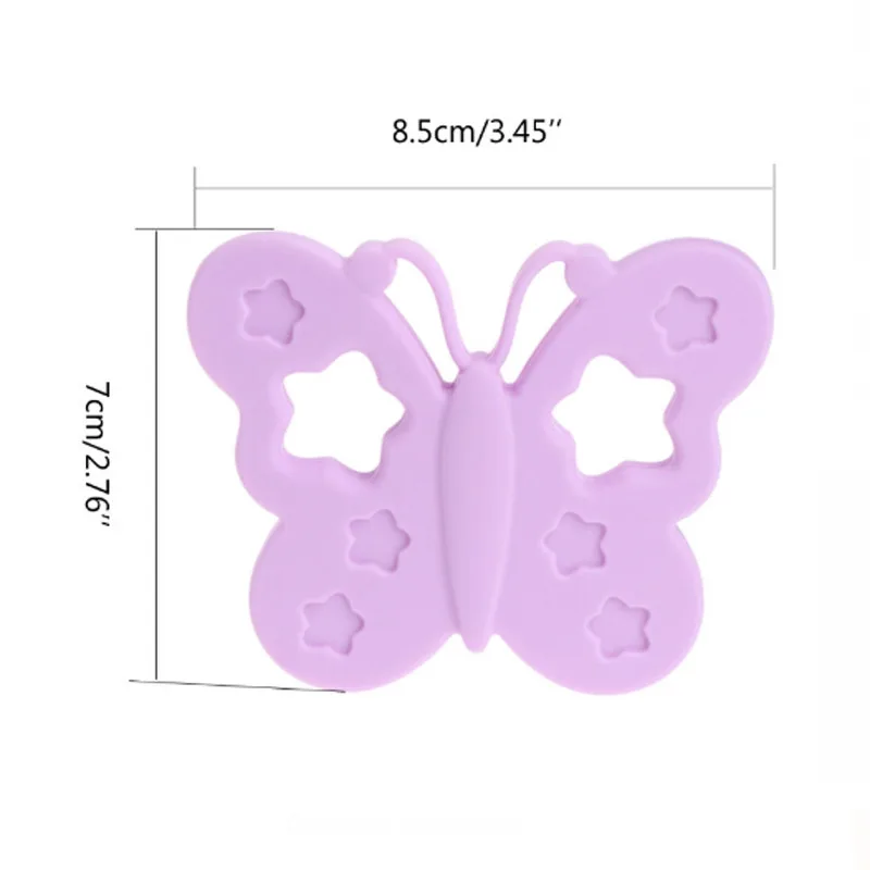 Силиконовая Бабочка, детский прорезыватель, сделай сам, подарок для ребенка, аксессуары, погремушки, подвески, ожерелье для кормления, подвески, прорезыватель