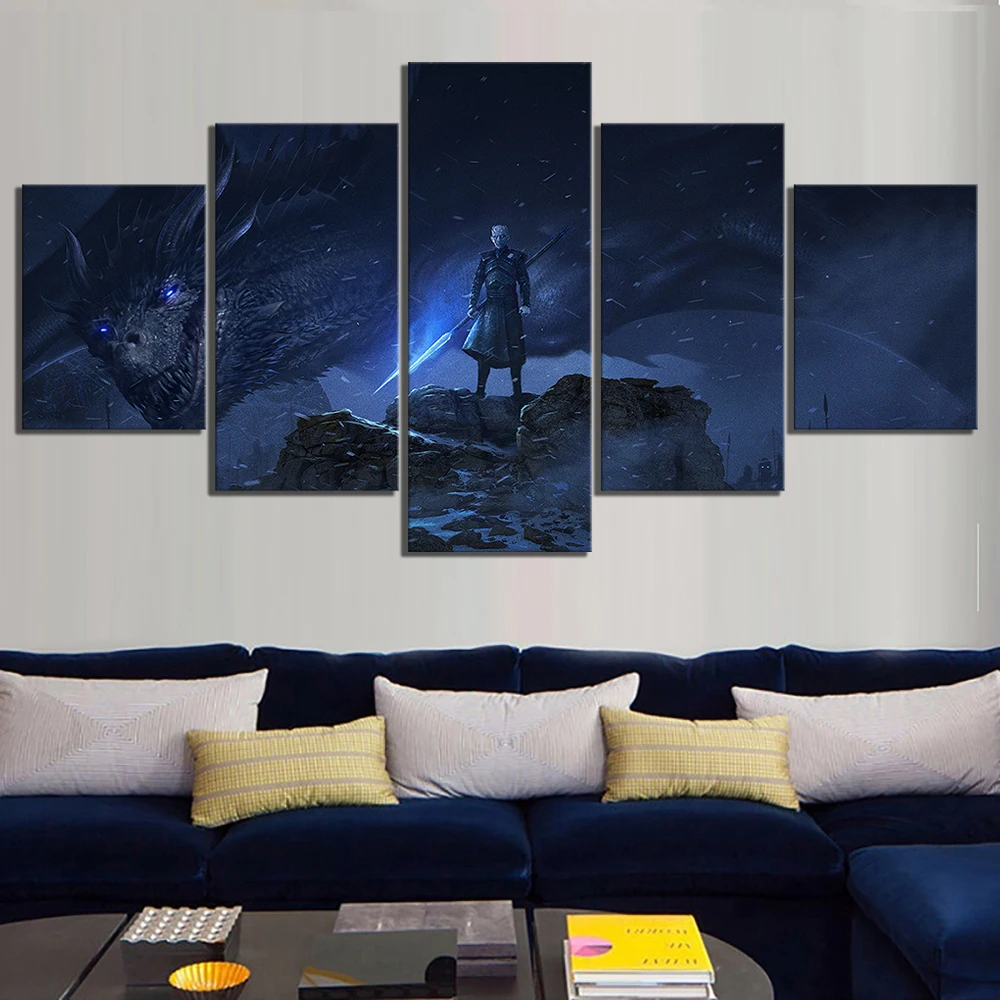 5-Piece-Dragon-Night-King-Game-of-Thrones-Season-8-Movie-Poster-Paintings-A-Song-of (1)