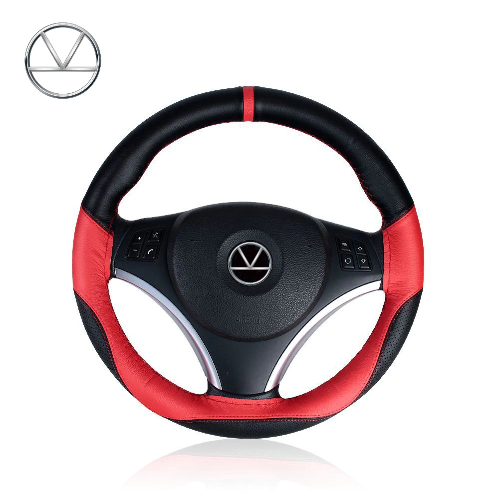 2018 PU Leather Steering Wheel Cover Car Styling Accessories Volante Esportivo DIY Handmade Case With Needles and Thread SWCH10 |
