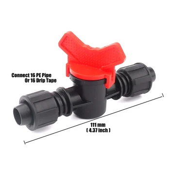 

2pcs Hi-Quality 16 PE Pipe Valve Gardening Drip Irrigation 16mm Tape Connectors Watering System Locknut Pipe Hose Connector