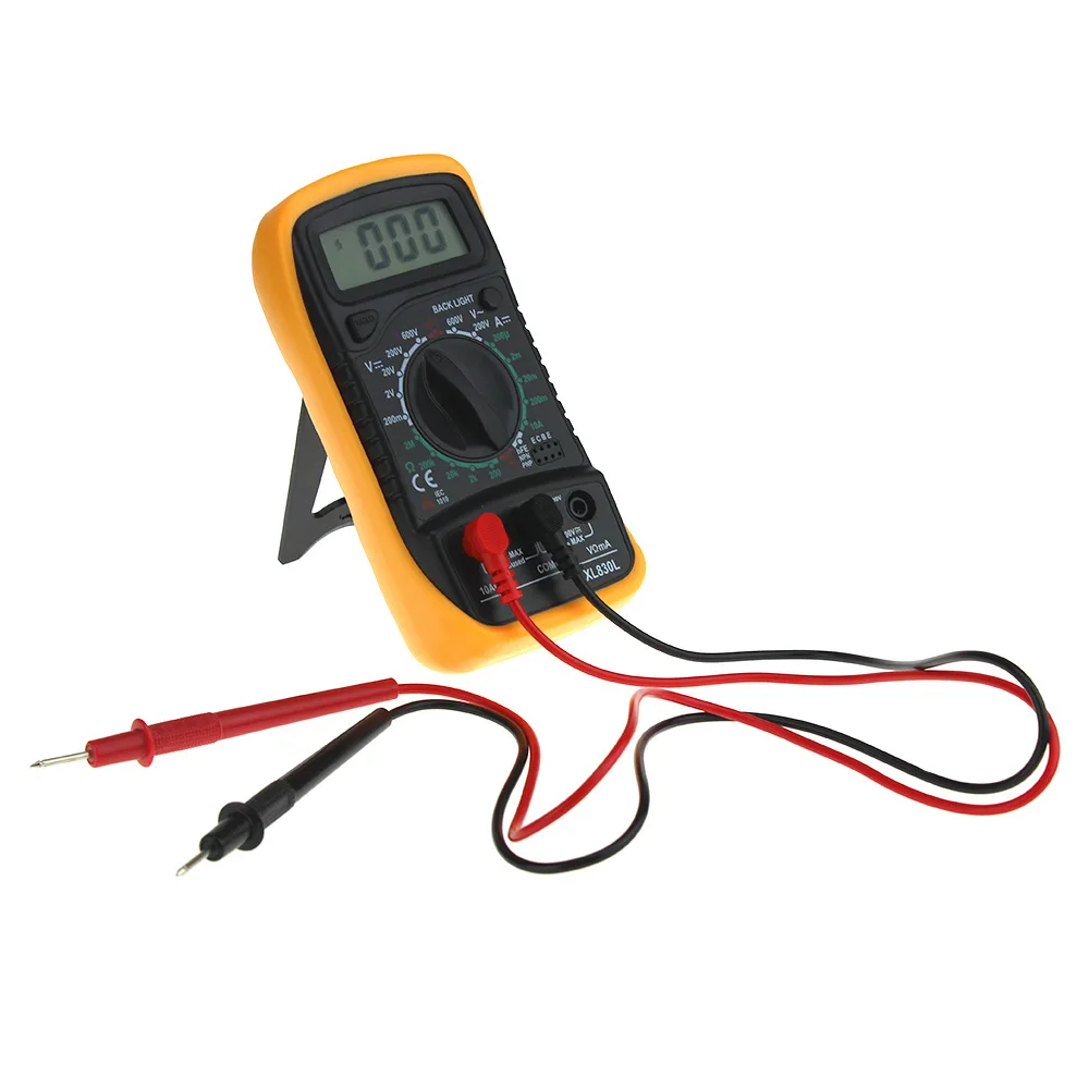 

XL830L Handheld LCD Digital Multimeter AC/DC Voltage Amp Current Resistance Tester Blue Backlight
