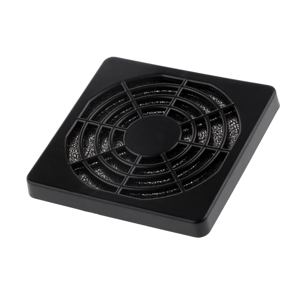 1xPC Computer 6cm Axial Fan Dust IP40 Filter Guard Protector Case Clip Sponge 