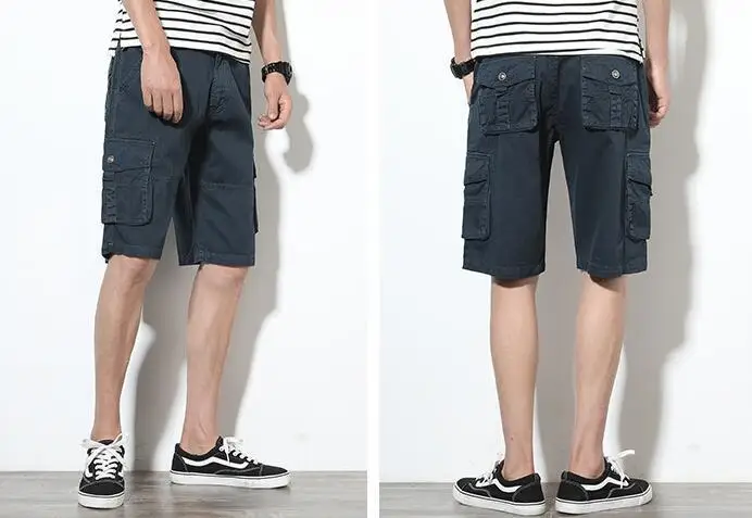 Новые летние короткие штаны для мужчин 1/2 длина брюки карго общая повседневное плюс размеры человек пляжные шорты мотобрюки