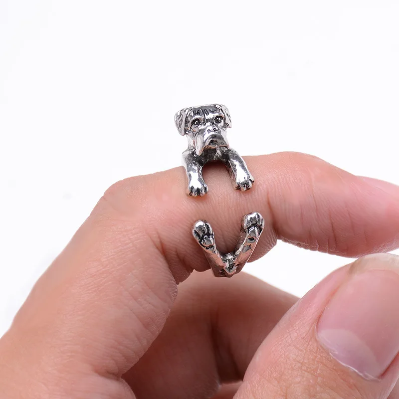 shunyun 30pcs Cute Dog Ring For Women Jewelry Vintage Personality Unique Gift Punk Biker Ring