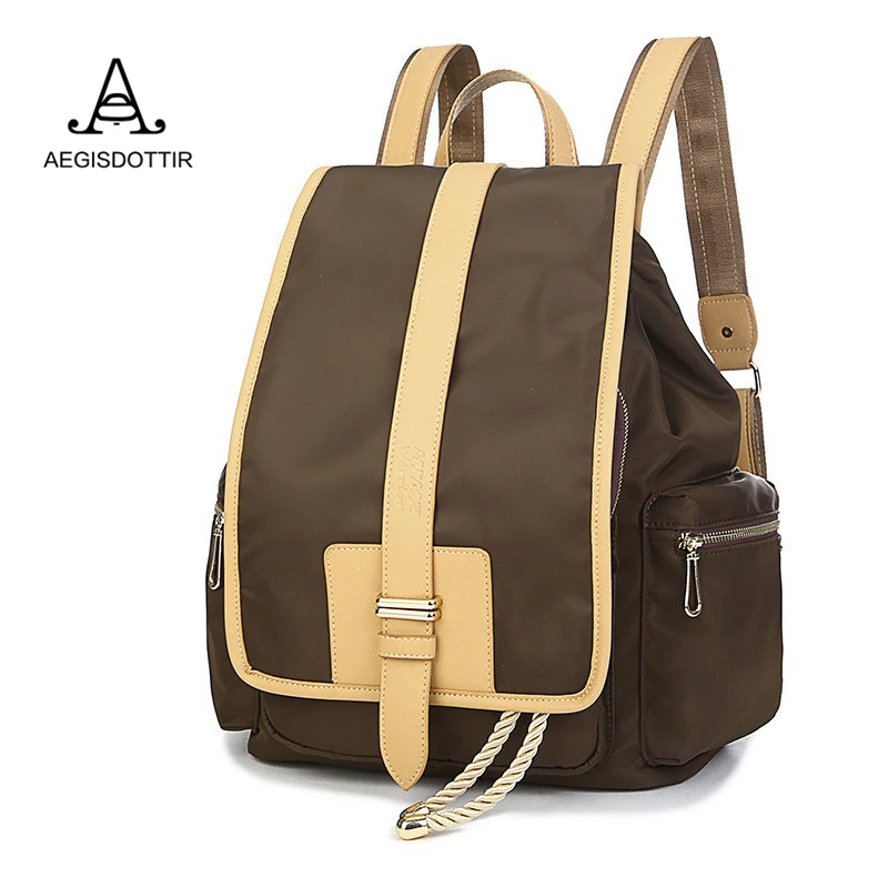 black nylon women's backpack