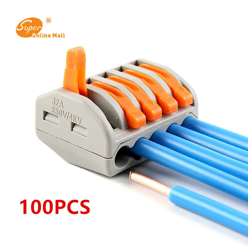

100pcs/lot PCT-K215 universal wire Connector Quick Connector wiring Terminals Splitter