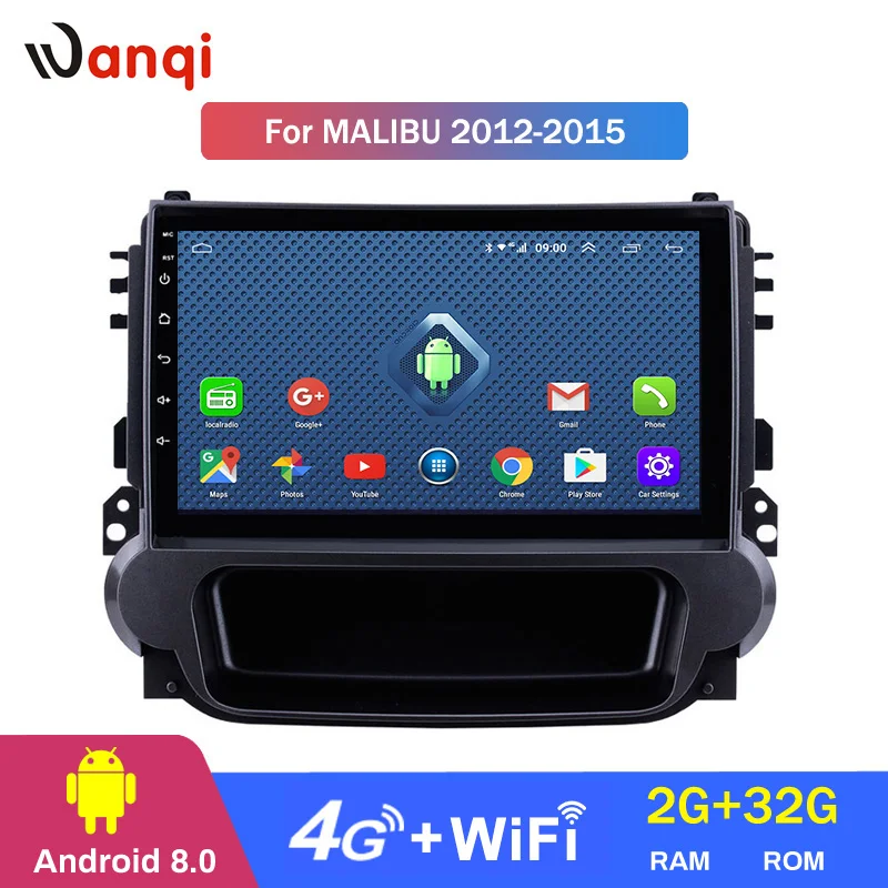 Perfect Android 8.0 2+32G 9 Inch 3G 4G WIFI Car Dvd Gps Navigation System for2012 2013 2014 Chevrolet Malibu with Bluetooth USB SWC RDS 2