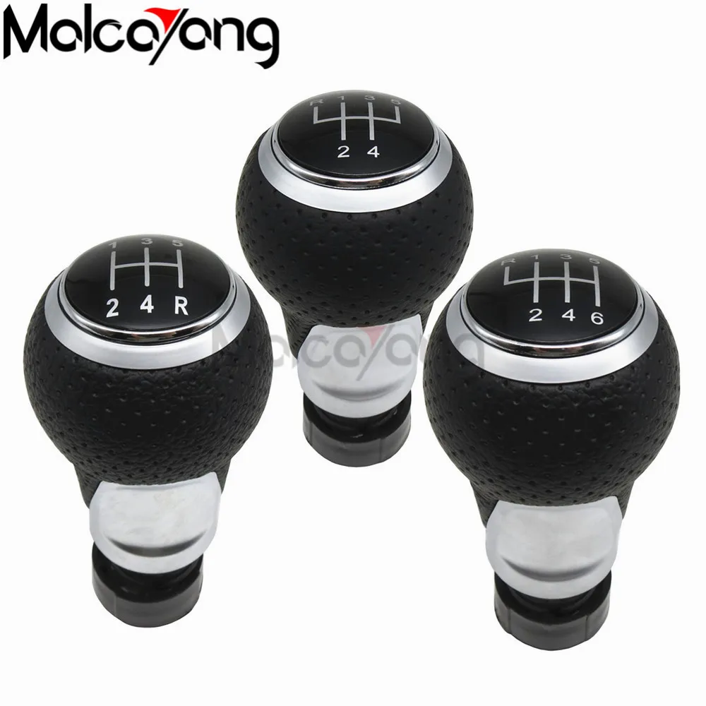 

Silver Ring 6 Speed Gear Shift Knob Manual Gear Handball For Audi A4 S4 B8 8K A5 8T Q5 8R S Line 07-15