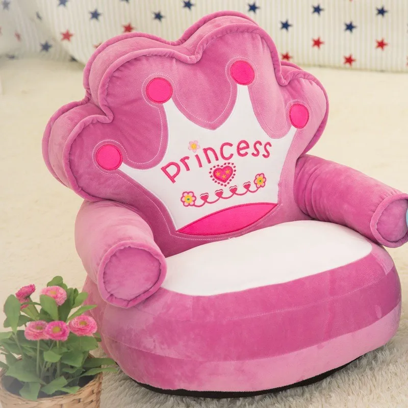 Baby Plush Chair And Seat Princess Pink Kids Beanbag Cartoon Kawaii Cute Children Sofa Sleeping Bed Nest Lounge In Seats