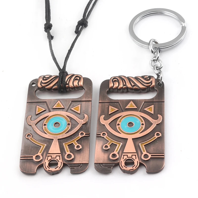 

3 Style Fashion Jewelry Yu-gi-oh! The Legend of Zelda Breath of the Wild Enamel charm adjustable Necklace Pendant Keyring
