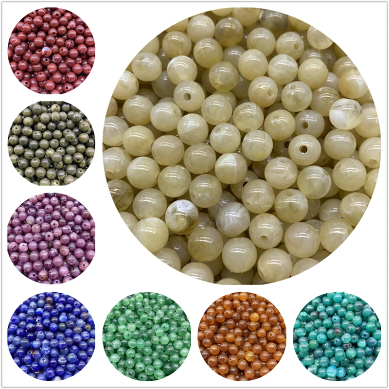 Acrylic Spacer Beads 6mm 8mm 10mm Acrylic Spacer Beads Charms Clouds Beads Round Loose For Jewelry Making