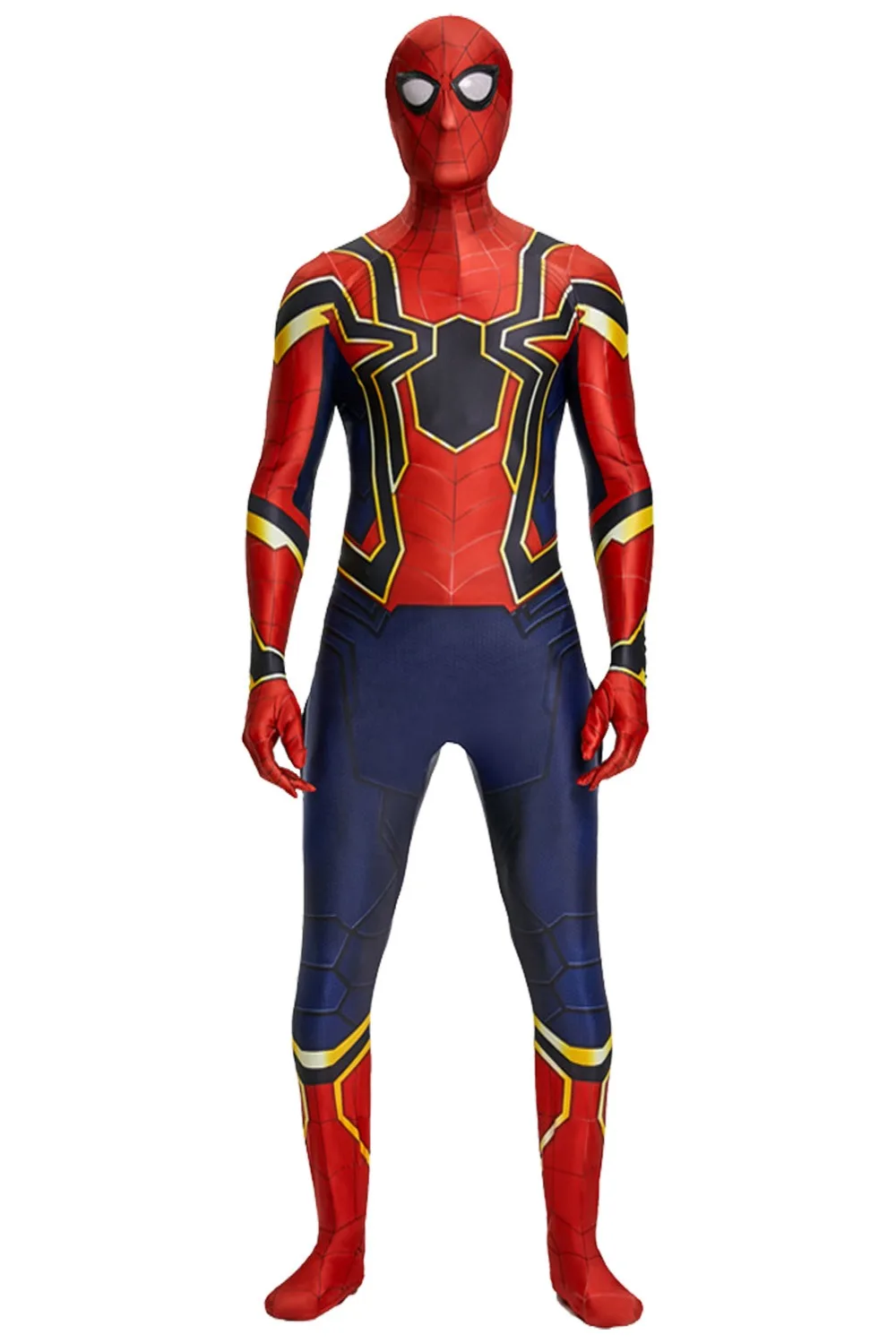 Мстители Бесконечность войны Косплэй костюм Железный Человек-паук костюм для взрослых Для мужчин Детский костюм комбинезон Хэллоуин