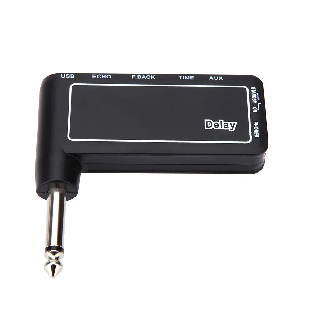 Brand New Mini Rechargeable Electric Guitar Plug Headphone Amp Amplifier Digital Delay Effect Guitar Parts Accessories