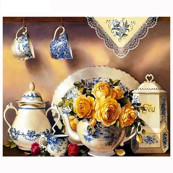 

Flower Arrangement 5D DIY Diamond Painting Flower Vase Cross Stitch Diamond Embroidery Diamond Wall Painting Home Decor