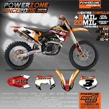PowerZone на заказ футбольной команды Графика Фоны наклейки 3m Набор наклеек для KTM SX SXF MX EXC xcw Enduro 125cc к 500cc 2007-2011 016