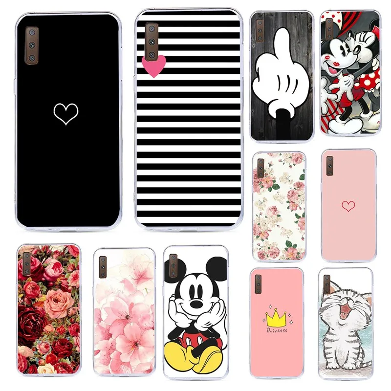 

For Funda Samsung Galaxy A7 2018 Phone Case Silicon Case For Capa Samsung Galaxy A7 J4 J6 J8 2018 S9 Plus S8 Plus S7 Edge Cute