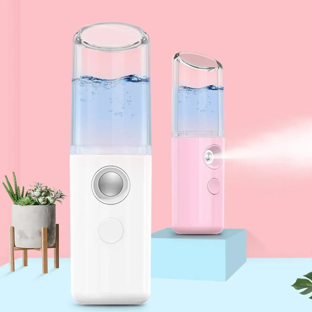 

Lipstick Nano Spray Facial Steamer Portable Mist Hydration for Women Face Skin Deep Hydrating Mini Moisturizing Nebulizer