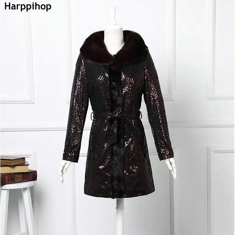 women's genuine leather parkas