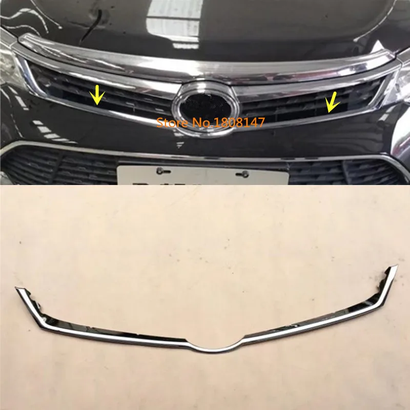 1 шт. для Toyota Camry 2015 2016 2017 Хромированная передняя решетка двигателя автомобиля