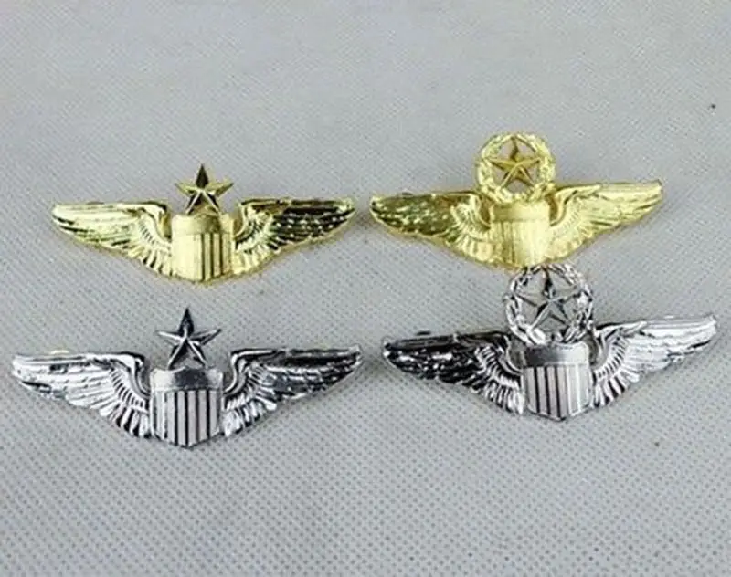 Набор WWII Set ВВС США солнцезащитные очки-авиаторы значок Wings Pin Insignia ВВС США крылья значок пилота