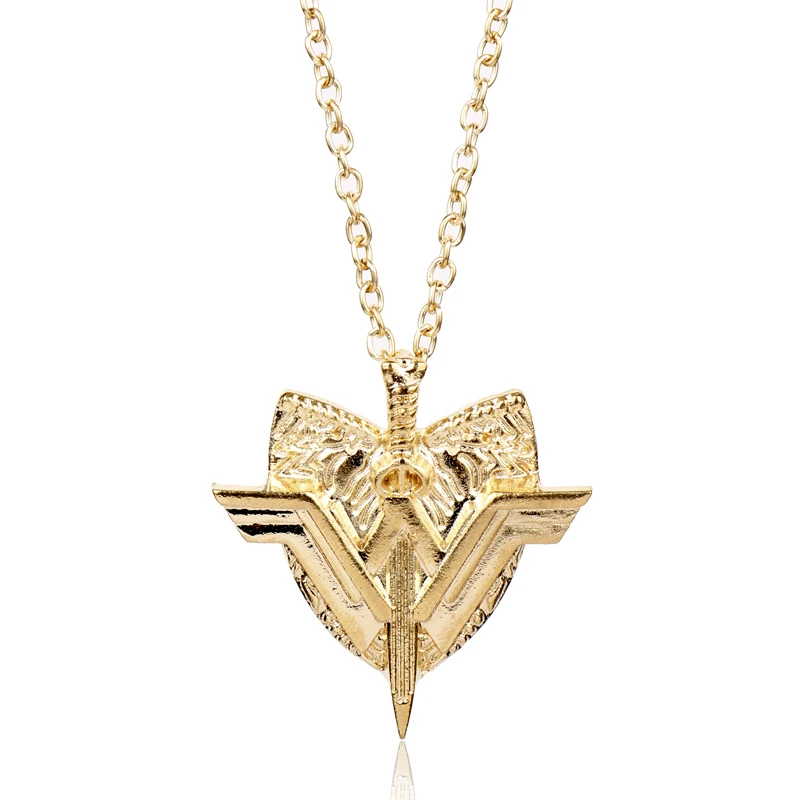 Dongsheng DC Comics Anime Wonder Woman ожерелья с логотипом Classic W Logo Armor Arms Подвеска ожерелье