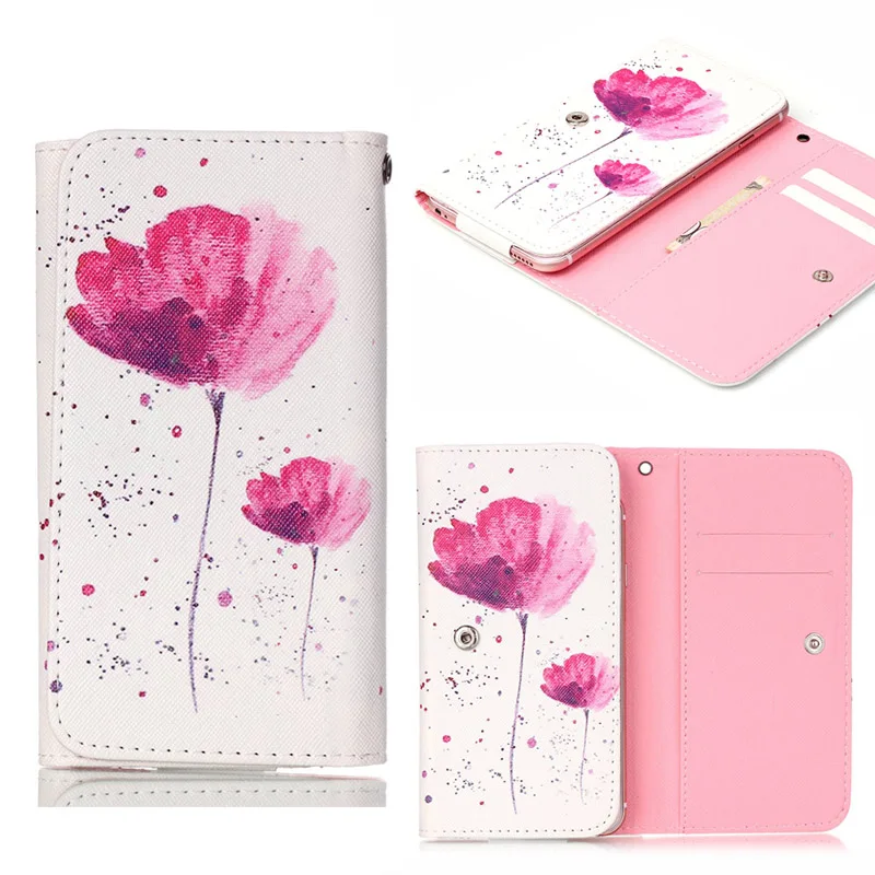 

5.5" Case For Cubot S208 S308 S500 S550 S600 Dinosaur Cheetahphone Note S Cover Universal Wallet Leather Case Book Style Cover