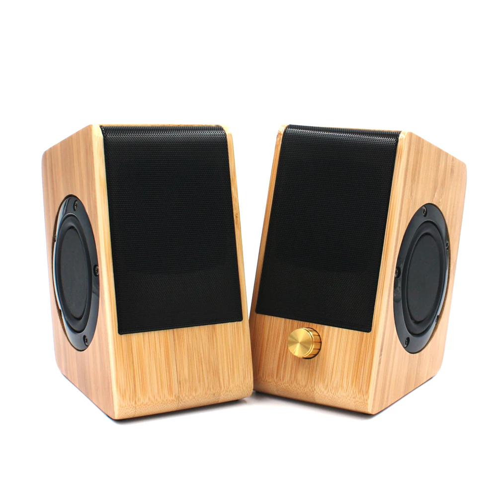 Techase Bamboo компьютерные колонки hi-fi колонки мини динамик Caixa де сом для ПК Haut Parleur для Ordinateur Altavoces Ordenador