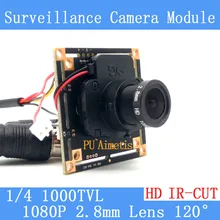 1000TVL CMOS Security Camera PCB Board Module with 1080P 2 8mm Lens IR CUT Filter