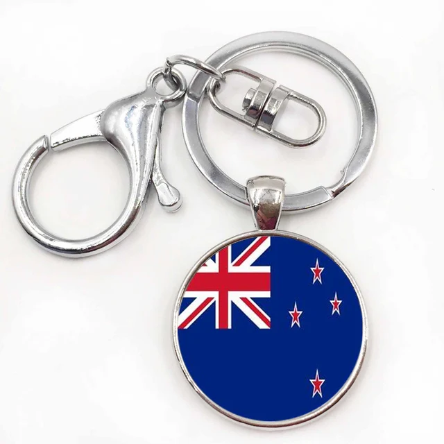 Buy new Zealand Flag Pendant Key Ring Jewelry Round