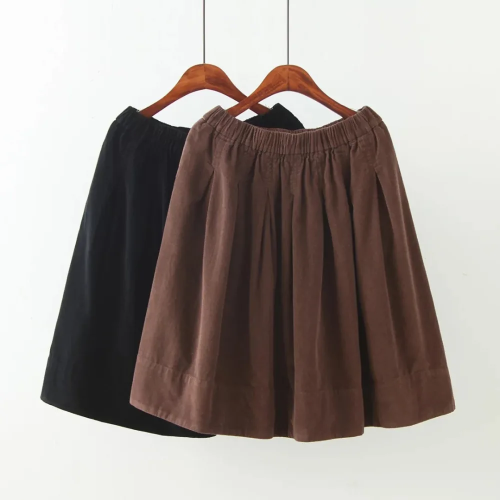 3XL women autumn skirt big size XXL 2016women plus size cotton nylon skirt european A line strip