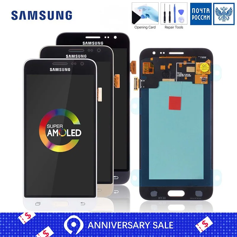 

5.0 Original AMOLED LCD Display for SAMSUNG Galaxy J3 2016 Display Touch Screen LCD Digitizer J320FN J320 J320F J320FN J320M