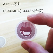 100 шт. диаметр 25 мм/30 мм IC самоклеящаяся электронная этикетка 13,56 МГц UHF rfid Метка ISO14443A соглашения круглый M1F08 чип