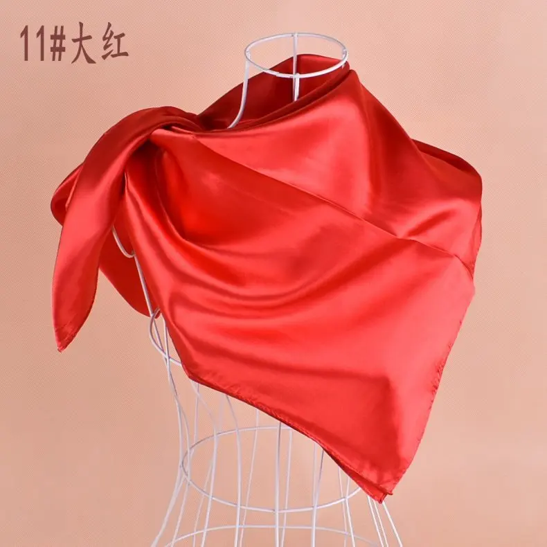 Women big Square scarf Pure color soft headband hijab scarf - Цвет: see chart