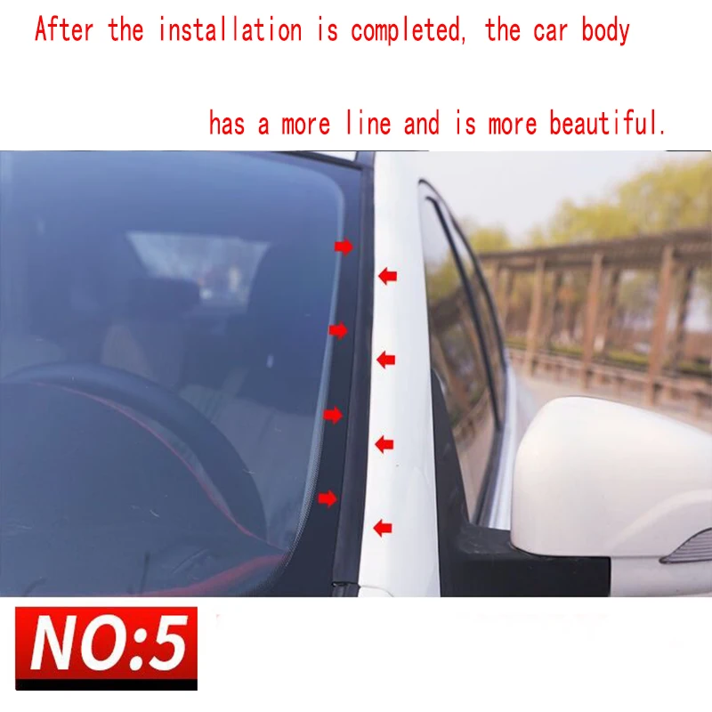 1m For Hyundai Creta Tucson Volkswagen VW Golf 6 7 GTI Kia Ceed Rio Sportage Car Sticker Window Windshield Protector Seal Strip