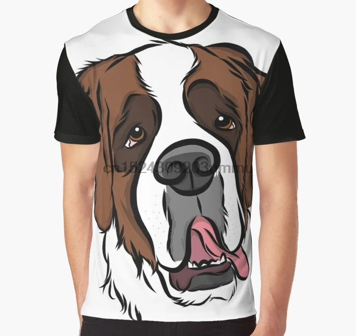 

All Over Print 3D Tshirt Men Funny T Shirt Goofy St Bernard Graphic T-Shirt