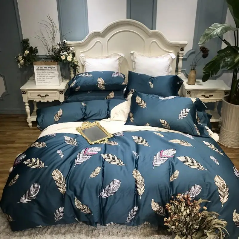 

Egyptian Cotton Silky Fitted sheet Bed sheet King size Bedding Set Luxury Queen Bed set Duvet cover ropa de cama/linge de lit