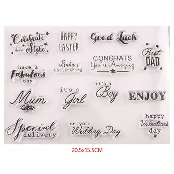 

Happy Easter Good Luck Silicone Clear Seal Stamp DIY Scrapbooking Embossing Photo Album Decorative Paper Card Craft Art Handmade