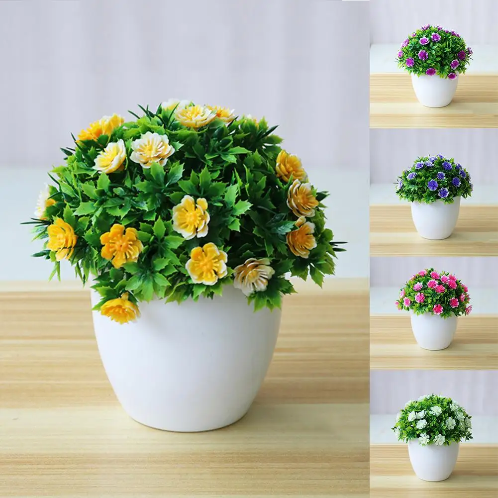 

1Pc Potted Artificial Flower Bonsai Stage Garden Wedding Home Party Decor Props Artificial Flower