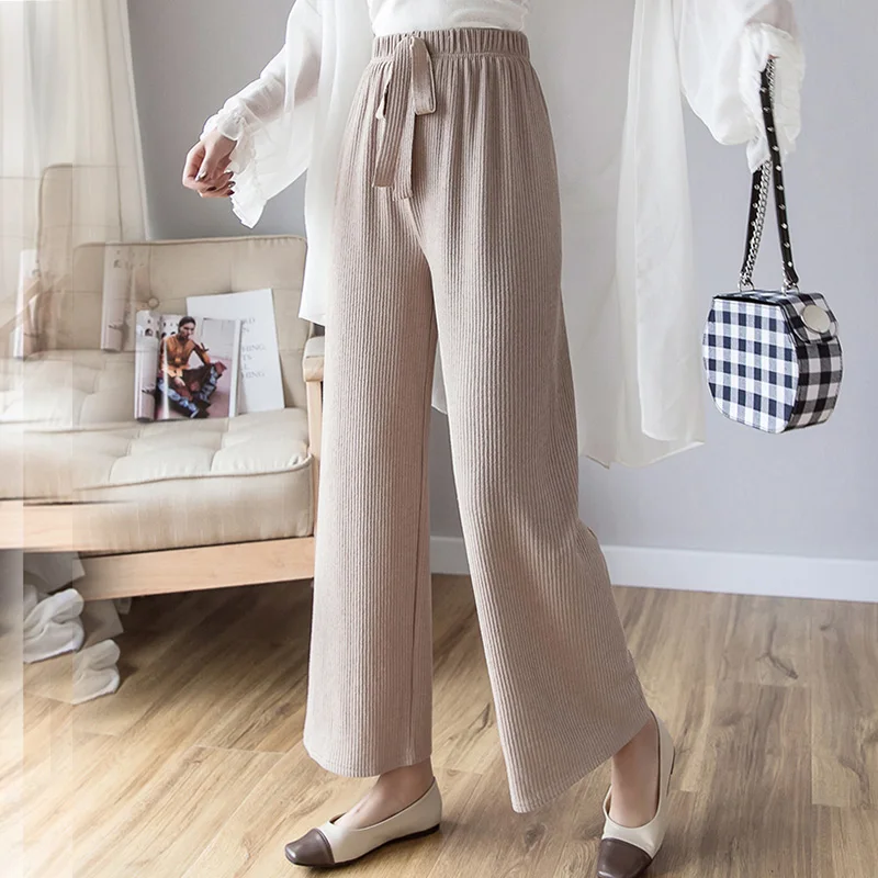 2018 Spring Summer Loose Casual Ankle Length Pants High