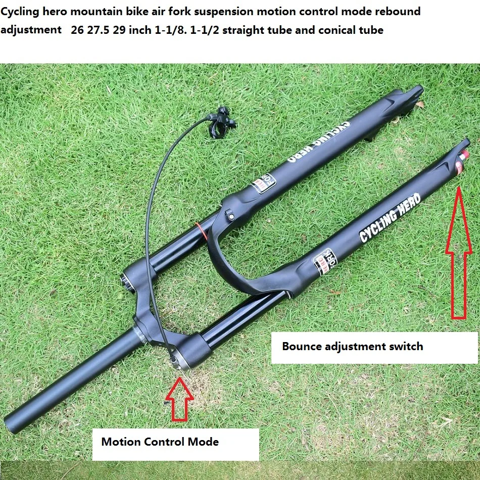 Регулировка отскока 100-120 мм ход горный велосипед пневматическая вилка подвеска вилка прямая труба конус над EPIXON SID 26 27,5 29 дюймов