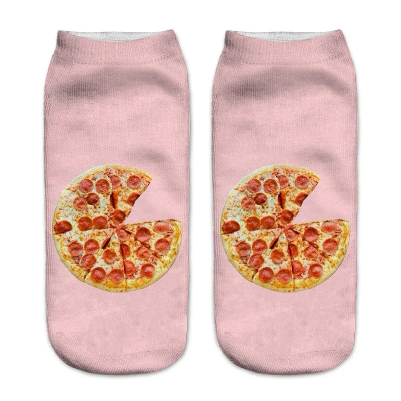 Dreamlikelin 3D пицца, гамбургер суши 1 пара Женские забавные носки Модные хлопковые Полиэстеровые гибкие носки