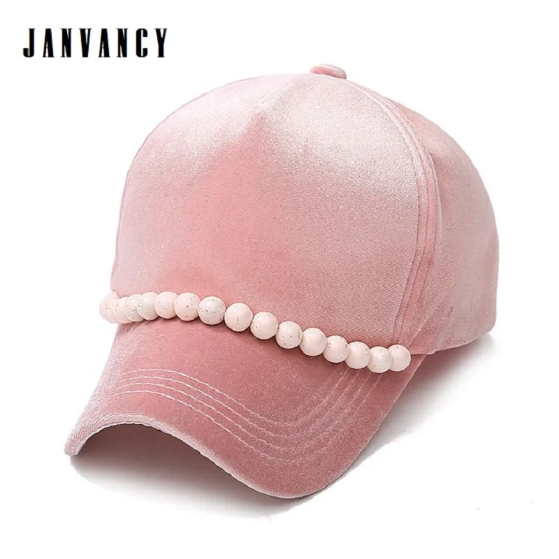 

Shiny Pearl chain Female Baseball Cap Sweet lady Suede Sunshade Travel Cap Brilliant Snapback Hat Pink Black Glitter Visors Cute