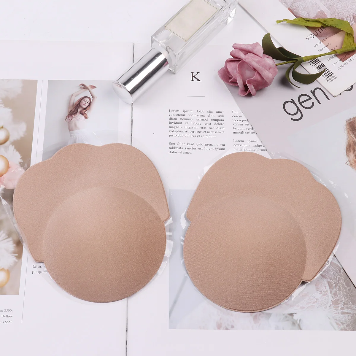 

Women Strapless Bra Nipple Covers Reusable Self-adhesive Invisible Push Up Tapes Breast Lift Petals Intimates Accessories