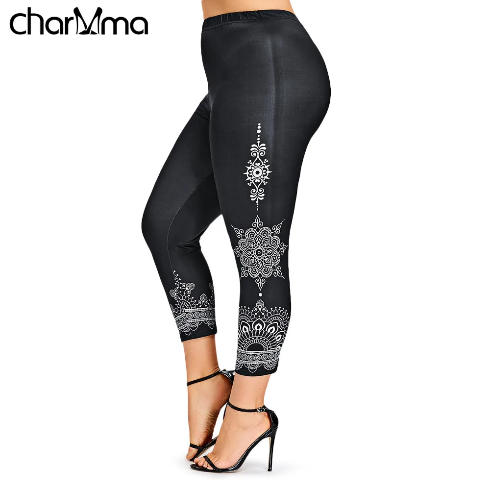 

women's Capri pants Plus Size Leggings Skinny Fitness Elastic Waist Ninth Pencil Pants Women Trousers Leggins Fishnet Pants
